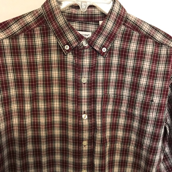 Boys Plaid Long Sleeve Button Front Shirt Large - Picture 2 of 4